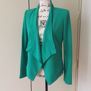 BCBG MaxAzria Abree Emerald cascade front jacket
